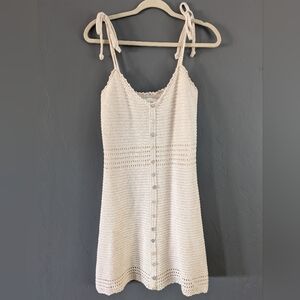 Cream Crochet Dress